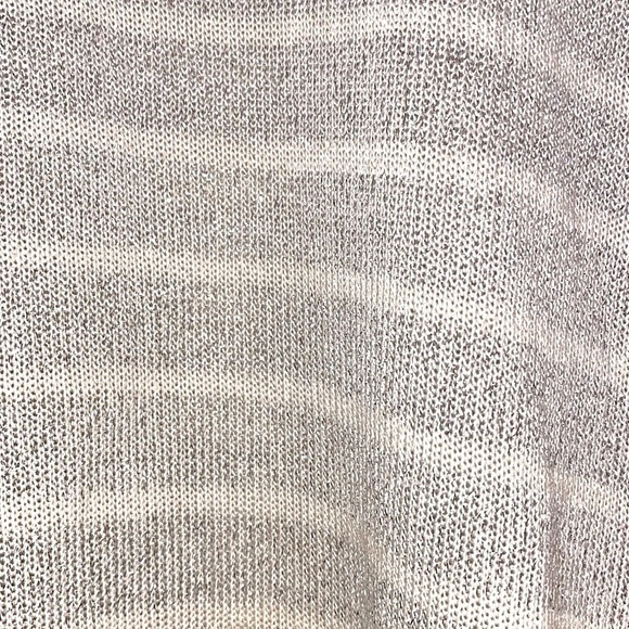 New Look sparkle striped sweater, off white & silver, 3/4 sleeves,long back 🩶🤍 - Picture 3 of 9